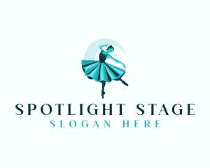 Theater - Ballerina Dance Woman logo design