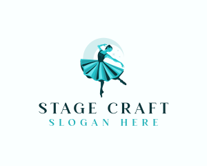 Theater - Ballerina Dance Woman logo design