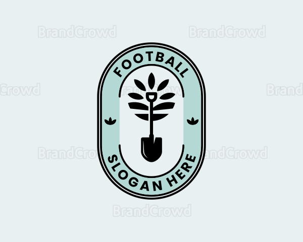 Lawn Landscaping Shovel Logo