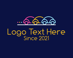 Nursery - Toy Car Line Art logo design