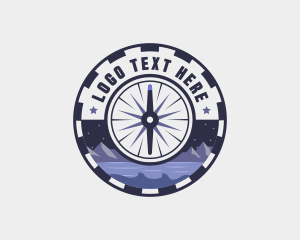 River - Compass Travel Adventure logo design