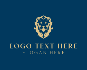 Kingdom - Royal Lion Head logo design