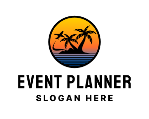 Sunset Island Plane Trip Logo