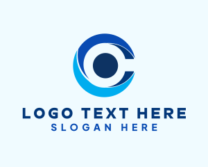 Round - Digital Letter C logo design
