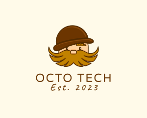 Hairy Moustache Guy logo design