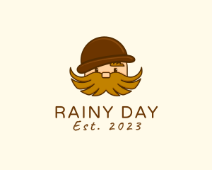 Hairy Moustache Guy logo design