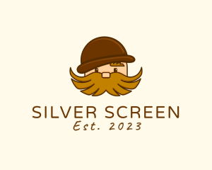 Grooming - Hairy Moustache Guy logo design