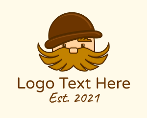 Guy - Hairy Moustache Guy logo design