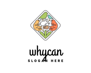 Veterinarian - Colorful Animal Emblem logo design