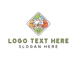 Colorful Animal Emblem logo design