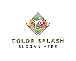 Colorful Animal Emblem logo design