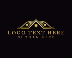 Golden - Luxury Realty Roofing logo design