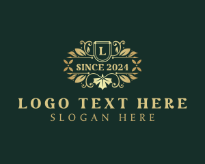 Decorative - Decorative Leaf Shield logo design