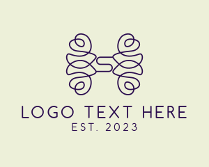 Purple - Ribbon Decoration Letter S Business logo design