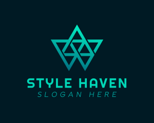 Sharp - Modern Geometric Triangles logo design