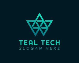 Modern Geometric Triangles logo design