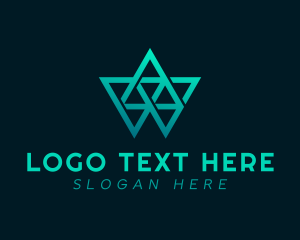 Modern Geometric Triangles Logo