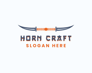 Knife Blade Horns logo design