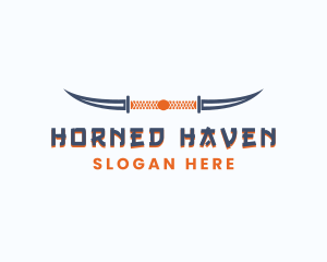 Knife Blade Horns logo design