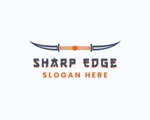 Dagger - Knife Blade Horns logo design