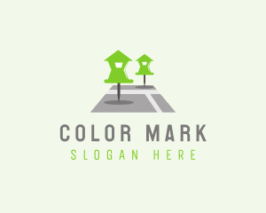 Marker - Home Pushpin Map logo design