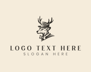 Formal - Formal Gentleman Deer logo design