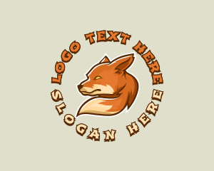 White Wave - Wild Fox Dog logo design