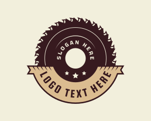 Woodwork - Circular Saw Woodwork logo design