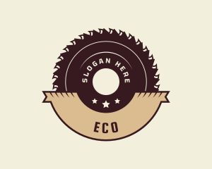 Circular Saw Woodwork Logo