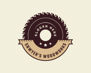 Circular Saw Woodwork logo design