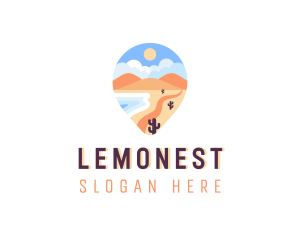 Desert - Island Travel Destination logo design