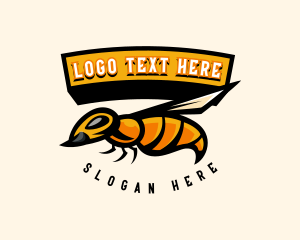 Insect - Honey Bee Gaming logo design