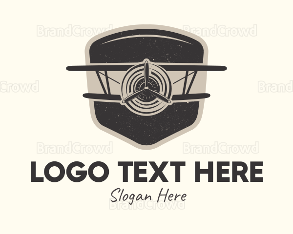 Rustic Vintage Airplane Logo