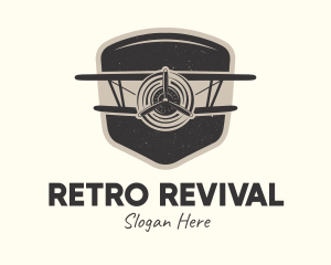 Vintage - Rustic Vintage Airplane logo design