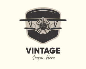 Rustic Vintage Airplane logo design