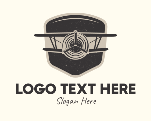 Rustic - Rustic Vintage Airplane logo design