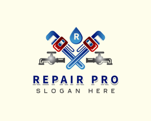 Plumbing Wrench Repair logo design