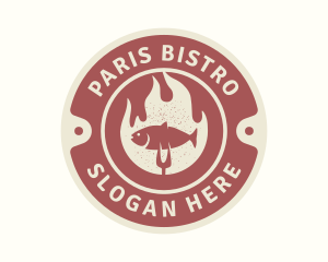 Hot Fish Grill Buffet logo design