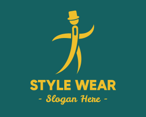 Needle Hat Cartoon logo design