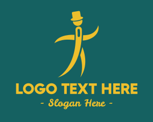 Top Hat - Needle Hat Cartoon logo design