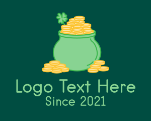 Gold Coin - Shamrock Gold Pot logo design