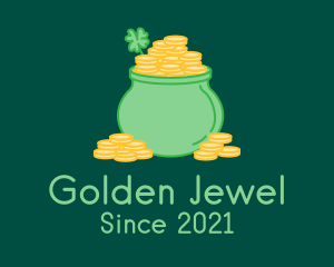 Treasure - Shamrock Gold Pot logo design