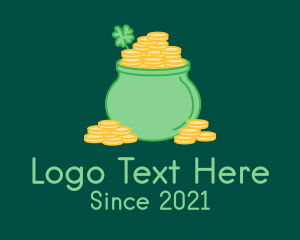 Leprechaun - Shamrock Gold Pot logo design