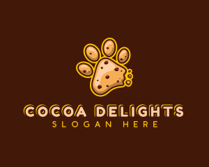 Paw Cookie Chocolate logo design