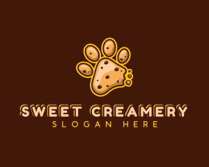 Paw Cookie Chocolate logo design