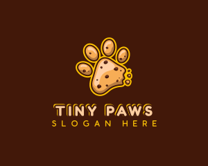 Paw Cookie Chocolate logo design