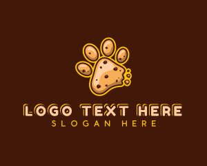 Dog - Paw Cookie Chocolate logo design