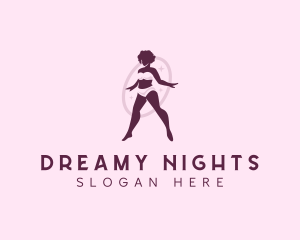 Nightwear - Woman Plus Size Lingerie logo design