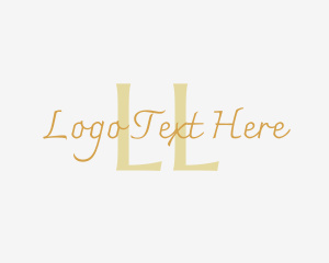 Handwritting - Yellow Elegant Letter logo design