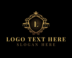 Luxury - Crown Shield Royalty logo design